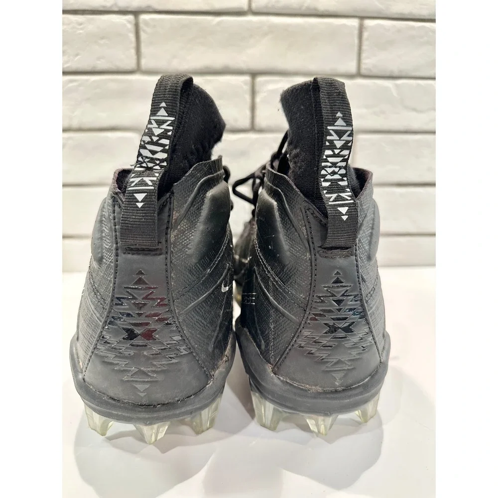 Nike‎ Huarache Lacrosse Cleats SZ 14 Black White Men's Mid Top Athletic Shoes